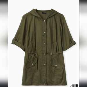 Torrid Voile Anorak Sz 0 Green